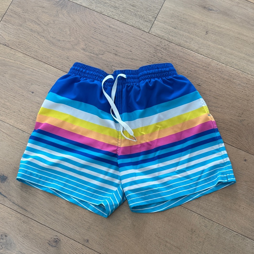 Chubbies Blue and Tan Swim Shorts